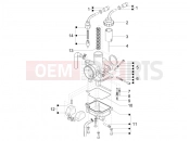ape Calessino 200 2013-tól CARBURETOR'S COMPONENTS