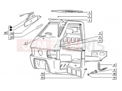 ape TM 703 DIESEL 422CC 1997-2004 ANTIDAZZLE SCREEN-MUDGUARD FLAP-MIRRORS