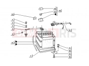 ape TM 703 DIESEL 422CC 1997-2004 BATTERY-NEGATIVE AND POSITIVE CABLE