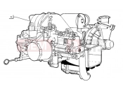 ape TM 703 DIESEL 422CC 1997-2004 ENGINE, ASSY (HANDLEBARS)