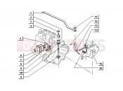 ape TM 703 DIESEL 422CC 1997-2004 MAGNET CONTAINER-LEVERS