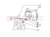 ape TM 703 DIESEL 422CC 1997-2004 RADIATOR-ELECTRIC FAN